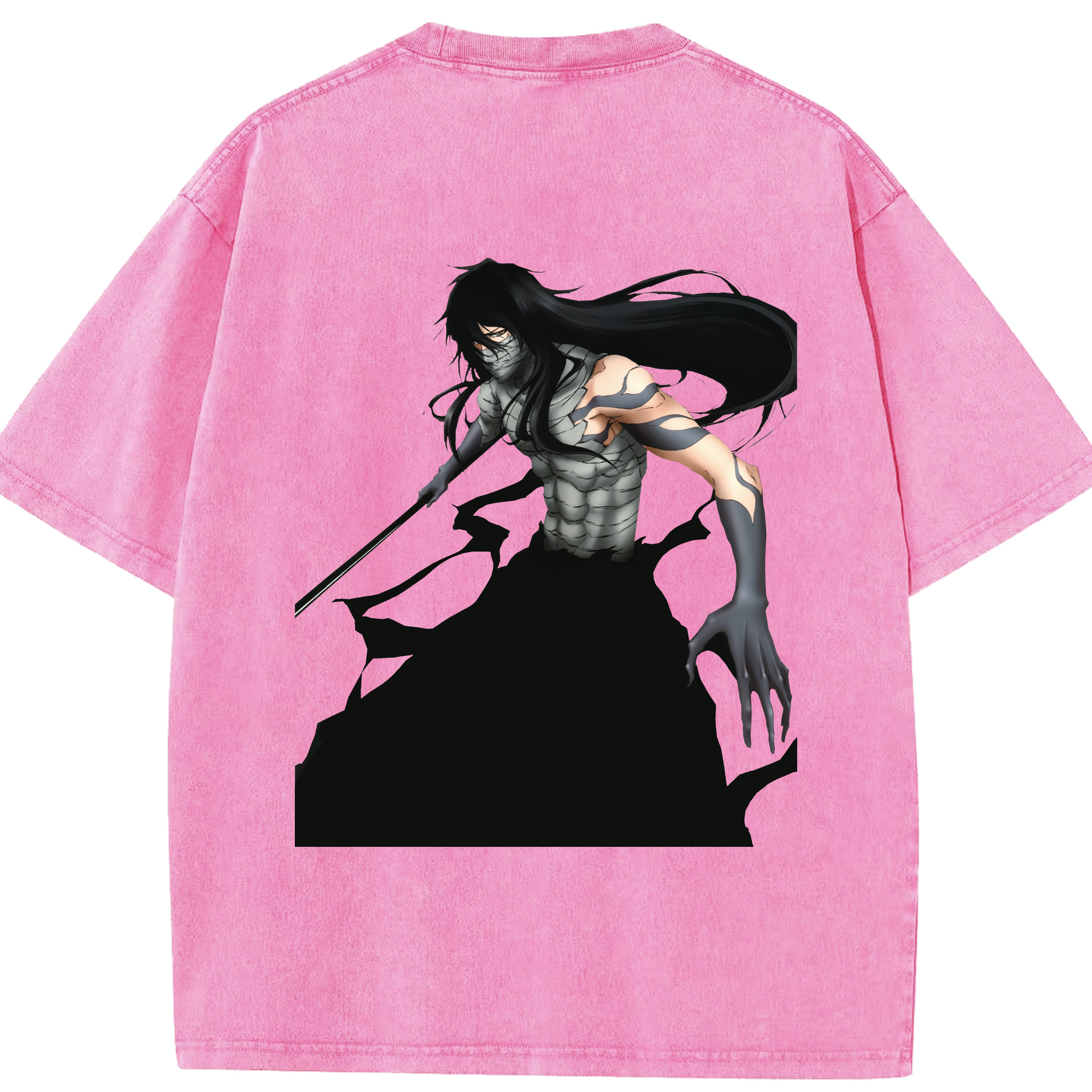 （画像用） ブリーチ 黒崎一護（くろさき いちご）BLEACH Kurosaki Ichigo 綿100% ヴィンテージ風 半袖Tシャツ（背面プリント）